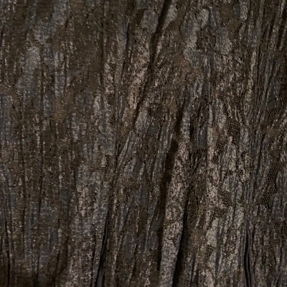 VTG Nostalgia Sz Large Navy Blue Lace Midi Dress - Picture 8 of 9